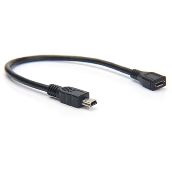 0,25 M USB 2.0 Mini 5 Pini de sex Masculin la Feminin Adaptor Micro Cablu EM88