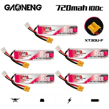 1-10BUC GAONENG BNG 720mAh 7.6 V 2S 100C/200C HV XT30U-F Plug Acumulator Lipo pentru RC FPV Tuși Cadru Kit Tinywhoop Curse Drone