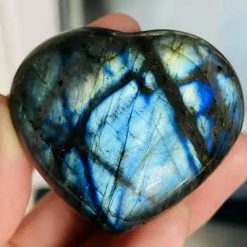1 buc 2-3cm Naturale lustruire culoare aleatorii labrador inima de cristal cristal de piatra piatra piatra lunii acvariu decor gradina