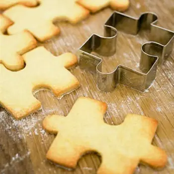 1 Buc Forma de Puzzle din Oțel Inoxidabil Cookie Cutter Set DIY Biscuit Mucegai TORT Instrumente Desert Bakeware