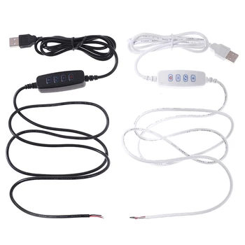 1 buc LED Dimmer Port USB de Alimentare Linia de Alimentare Cablu prelungitor Cu Întrerupător Adaptor
