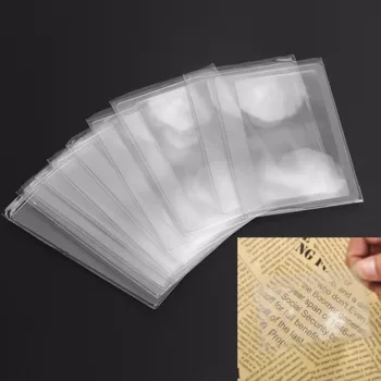10 BUC 3X Transparent Card de Credit Formă de Lupe Magnification Mărire Lentile Fresnel pentru a citi Ziarul de Carte