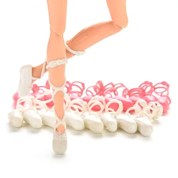 10 Perechi de Pantofi de Balet de moda Pantofi Tep pentru Papusa Barbie Casa Pentru 11