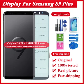 100% Original S9 Plus Ecran Cu Rama Pentru Samsung Galaxy S9 Plus Display LCD G965 G965F/DS Ecran Tactil Digitizer Înlocui o Parte