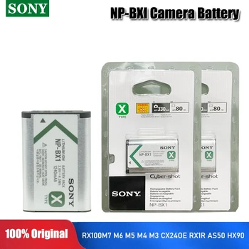 100% Original Sony NP-BX1 BX1 aparat de Fotografiat Acumulatorul DSC RX1 RX100 M3 M2 RX1R WX300 HX300 HX400 HX50 HX60 GWP88 PJ240E AS15 WX350
