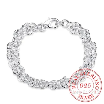 100% Real Argint 925 Bratari Pentru Femei De Moda De Conducere Creveți Catarama Farmecul Bratari De Lanț Uzura De Zi Brățări