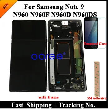100% Super AMOLED LCD Pentru Samsung Nota 9 LCD N960F LCD Pentru Samsung Nota 9 N960F LCD Touch Screen Digitizer Asamblare