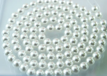 1000PCS/LOT alb 8mm Imitații de perle margele Vrac Acrilic Perla Margele DIY Distanțier fhrytd