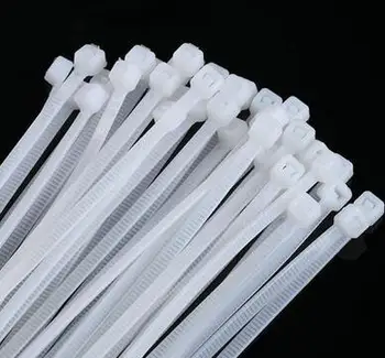 100buc 4mm x 150mm alb-negru Nailon Zip de Plastic Trim Wrap Buclă de Cablu Legături de Sârmă de Auto-Blocare 4*150mm
