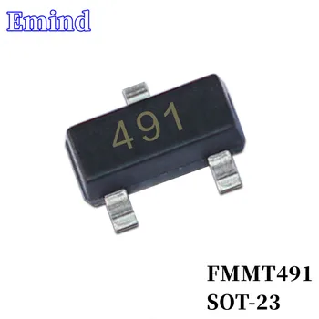 100buc FMMT491 Tranzistor SMD Amprenta SOT-23 Silkscreen 491 Tip NPN 60V/2A Bipolar Tranzistor Amplificator