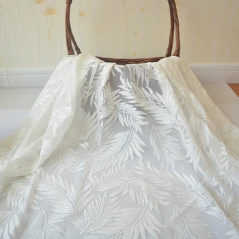 100cmX150cm Alb dantela tesatura de metru pentru rochie de mireasa Fusta cortina de cusut Tul de Flori tubulare Pânză Negru roșu galben