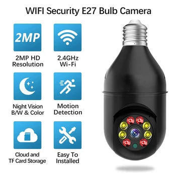 1080P Wireless Camera de Supraveghere Auto Tracking Camera IP Wifi PTZ Viziune de Noapte Camera CCTV de Securitate Baby Monitor E27 Interfață