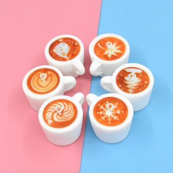 10buc/Lot Mini Simulare Rășină Ceașcă de Cafea Farmece de Crăciun Pandantiv Pentru DIY Bijuterii Cercei Colier Breloc Decor