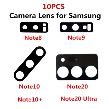 10BUC Pentru Samsung Galaxy Note 8 9 10 Plus 20 Ultra aparat de Fotografiat Lentilă de Sticlă Carcasa Capac Spate Înlocui Piese + Adeziv