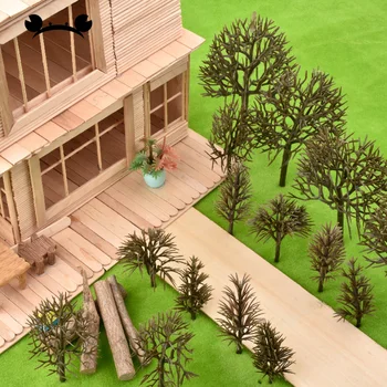 10buc plastic Model Trunchi de Copac fără frunze Ho OO Scară De Tren in Miniatura de cale Ferată de cale Ferată Wargame Layout Diorama