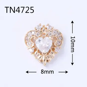 10buc TN4725 Dragoste Inima Aliaj de Zirconiu Coroana Nail Art Cristale Bijuterii Stras Unghii Accesorii Consumabile Decoratiuni Farmece