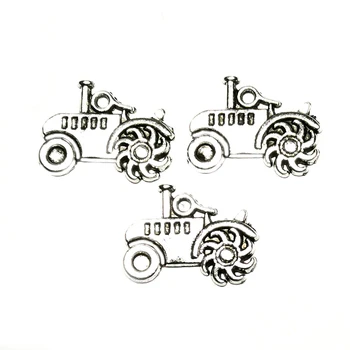 15 buc Tractor Farmecul Antic Placat cu Argint Pandantive Bijuterii de Moda DIY Bijuterii din Aliaj de Zinc 15x19mm