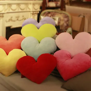 15 cm in Forma de Inima Drăguț de Pluș Perna Cina Moi Umplute Perne Decorative Canapea Perna de pe Canapea Prietena Cadou de Ziua de nastere