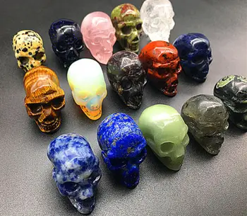15pc Naturale Diferite Tipuri de Piatră prețioasă Mici Cranii de Cristal de Cuarț Craniu Tratament
