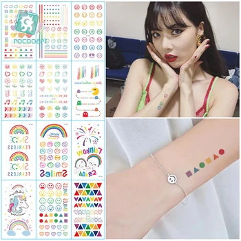 16pcs HyunA ins serie Colorat Curcubeu de Exprimare Autocolant Tatuaj Fata de mână Minunat Body Art Fals Tatuaj Temporar rezistent la apa Taty