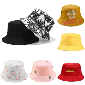 1buc Unisex Harajuku Găleată Pălărie de Pescuit în aer liber Hip Hop Capac de Vara Barbati Pentru Pescar Hat pentru Femei
