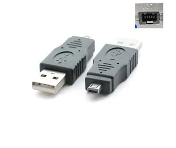 1buc USB 2.0 la 4Pin adaptor de date cablu de incarcare mini 4p la un conector de sex masculin dublu slot conexiune de date plug