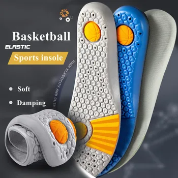 1Pair Baschet Sport Insoles Absorbție de Șoc Sudoare de absorbție de Aer Respirabil Perna Moale PU Pantofi Tampoane pentru Femei Barbati Branț