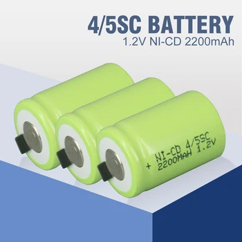 2-16pcs 4/5 SC bateriei baterie reîncărcabilă 4/5SC Ni-Cd 1.2 V 2200mAh Sub C baterie cu Filă pentru Burghiu Electric DIY Șurubelniță