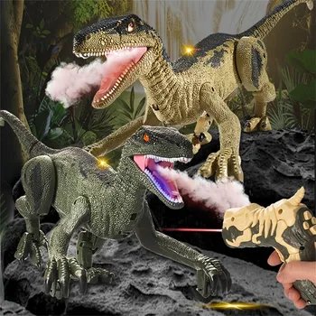 2.4 g Rc Dinozaur Raptor Jurassic Control de la Distanță Velociraptor Jucărie Electrice de Mers pe jos Dino Dragon Jucării Pentru Copii Cadouri de Craciun