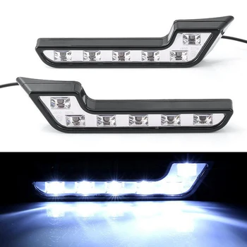 2 BUC Lumini de Zi 12V Formă de L de Lampa cu lumini de Zi lumini Ceață Impermeabil LED-uri Auto Lampă Auto Accesorii