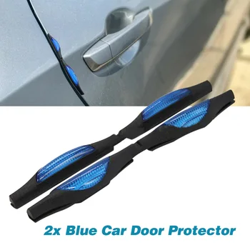 2 buc/pachet Bara Accident Styling Garda de Marginea Albastru Turnare Reflector Autocolant Anti-Coliziune Decorative Auto Tapiterie Auto Ușa Protector