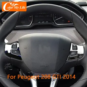 2 buc/Set ABS Volan Masina Comutator Buton Butoane Capacul Panoului Ornamental pentru Peugeot 208 GTI 2014 Accesorii de Culoare Viata Mea