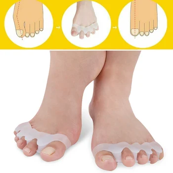 2 buc/set Corector Toe Protector de Silicon Inflamație la picior, Degetul mare Valgus Protector Prevenind Blistere de Instrumente de Unghii Îngrijire Picior Separatoare de Deget de la picior