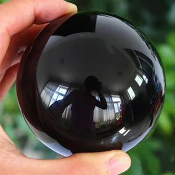 20-60mm Asiatice Naturale Obsidian Negru Sfera de Cuart Cristal Magic Ball de Vindecare Reiki Rock Piatră de Colecție Fără Bază
