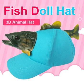 2019 Nou 3D Drăguț Pește Verde Capac Drăguț de Înaltă Calitate Cozoroc Pălărie pentru Adulți Și Copii Cadouri de Craciun Pentru Femei Și Bărbați Noutate Capace