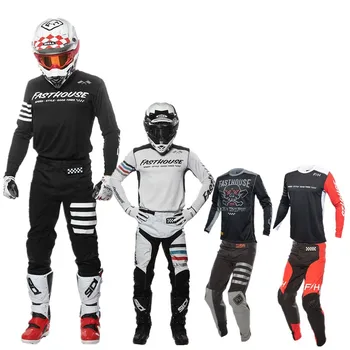 2021 MX Pantaloni Și Tricou Motocross Jersey Set Moto Costum de Curse de Motociclete Dirt Bike Off-Road de Viteze Set fa1