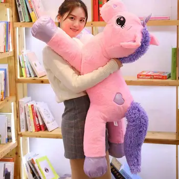 2021 New Sosire mare unicorn jucării de pluș drăguț roz cal alb papusa moale animal de pluș jucării pentru copii cadou de ziua de nastere