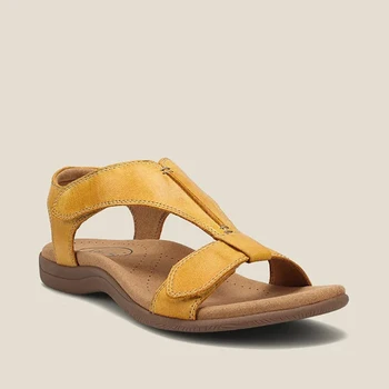 2022 Femei De Vară Comfort Culoare Solidă Sandale Ortopedice T-Curea Cârlig Buclă Doamnelor Casual Pene De Pantofi De Plaja Plus Dimensiune Sandalias