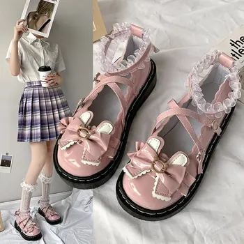 2022 Noi Femeile lui Mary Jane Pantofi de Moda Toamna Fundita Catarama Femei Pantofi Student Japonez Uniformă Lolita Rotund Toe Pantofi Plat