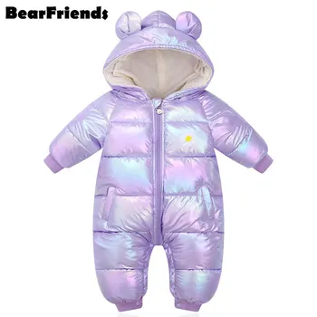2022 Nou-născuți salopete copilul manta de Iarnă Fată Băiat Cald Gros Romper impermeabil Salopeta cu Gluga costum de schi haina de catifea haine copii