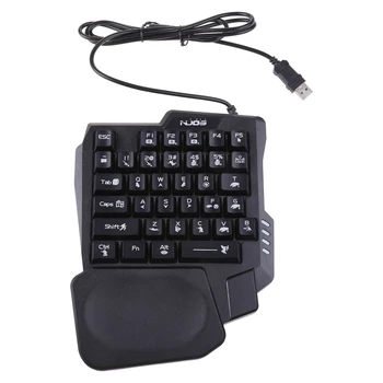 2022 Nouă Tastatură USB cu O singură mână cu Fir 35 Cheile Luminos Tastaturi Jocuri Pentru Tableta Colorate Ergonomie Gamer Tastatura Parte de Odihnă