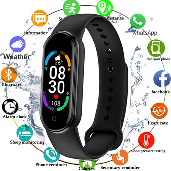 2023 Ceas Inteligent Trupa 6 de Fitness Brățară M6 Heart Rate Monitor de Presiune sanguina Smartwatch Pentru Barbati Femei Copii Smart Band PK Xiaomi
