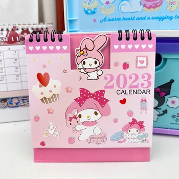 2023 Sanrioes Anime Mymelody Puțin Twin Star Retro Calendar Kawaii Desktop Calendar De Hârtie De Birou Jurnal De Școală, Rechizite De Birou Jucărie