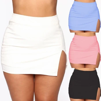 2023 Vara Femei Split Detalii Fusta Mini Cu Sub pantaloni Scurți Mini Skort În a Verifica monofazate culoare nouă sosire