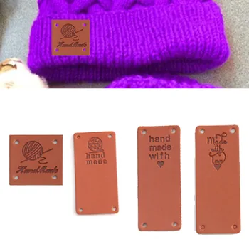 20buc Maro Eticheta Tag-uri pentru Haine din Piele PU Manual Eticheta Cu Dragoste Pungi Tricotate Pălărie, Îmbrăcăminte Accesorii pentru Cusut