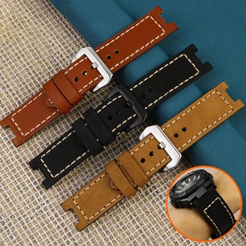 26*13mm notch din piele watchband pentru C-asio GST-210D S100D S110D 330 S130 400G ceas curea maro negru trupa ceas