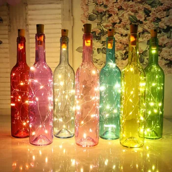 2M Șir LED Lumina Sticla de Vin Plută Forma Alimentat de la Baterie Sticla de Vin Dop de Lumină Bar Nunta Petrecere DIY Decorare
