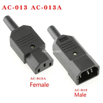 2sets DIY 10A 250V Negru IEC C13 C14 de sex feminin de sex masculin Plug Rewirable Conector de Alimentare 3 pini Priză de curent ALTERNATIV