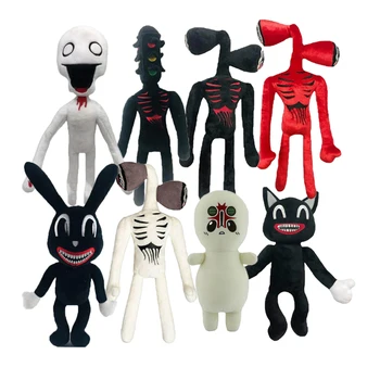 30-40cm Sirena Cap Jucărie de Pluș Moale Sirenhead Umplute Papusa de Desene animate de Animale Pisica Neagra Peluches Jucării pentru Copii pentru Copii Cadouri