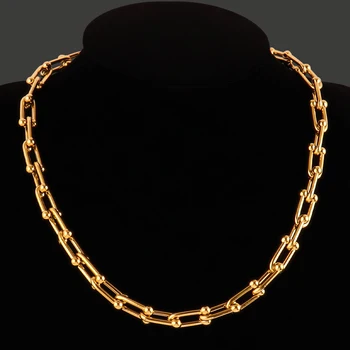 316 din Oțel Inoxidabil Coliere de Culoare de Aur Gros Clavicula Lanț Cravată Colier pentru Femei la Modă Petrecerea Boho Bijuterii Guler Cadou